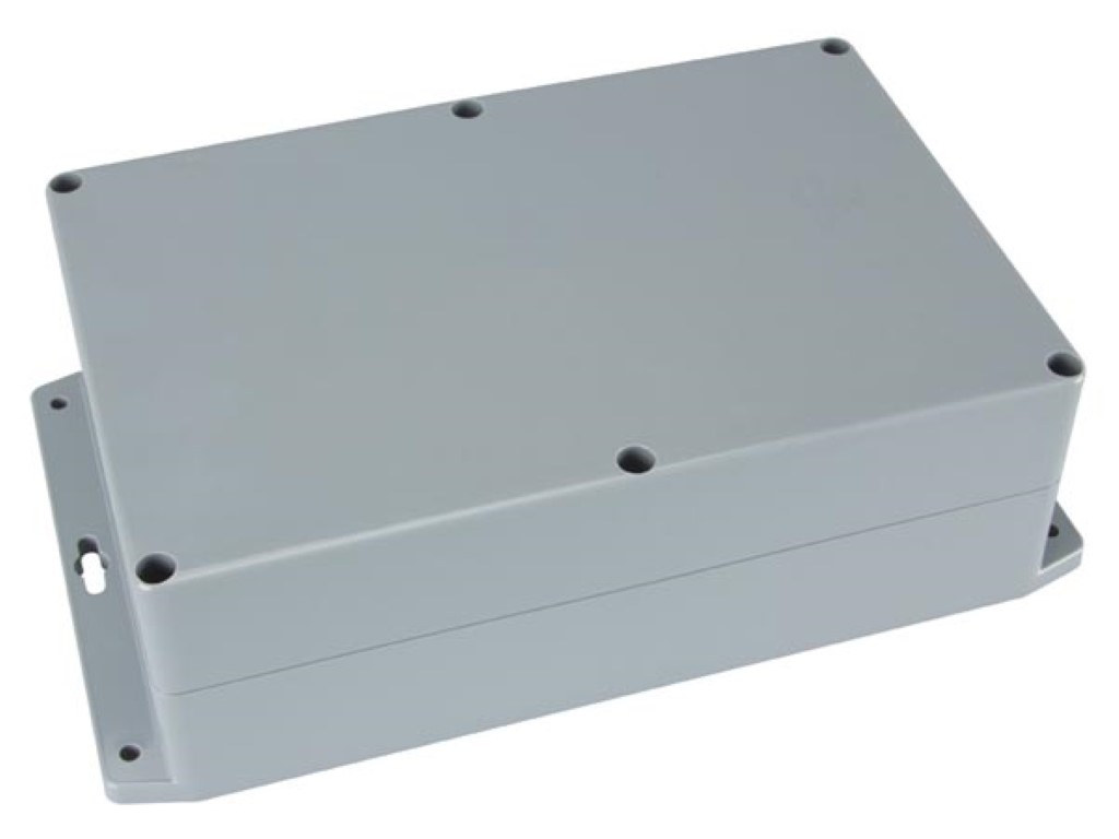 SEALED ABS BOX WITH MOUNTING FLANGE 222x146x75mm