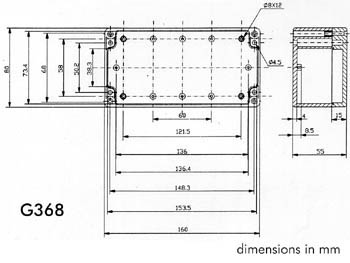 SEALED ABS ENCLOSURE - DARK GREY 160 x 80 x 55mm