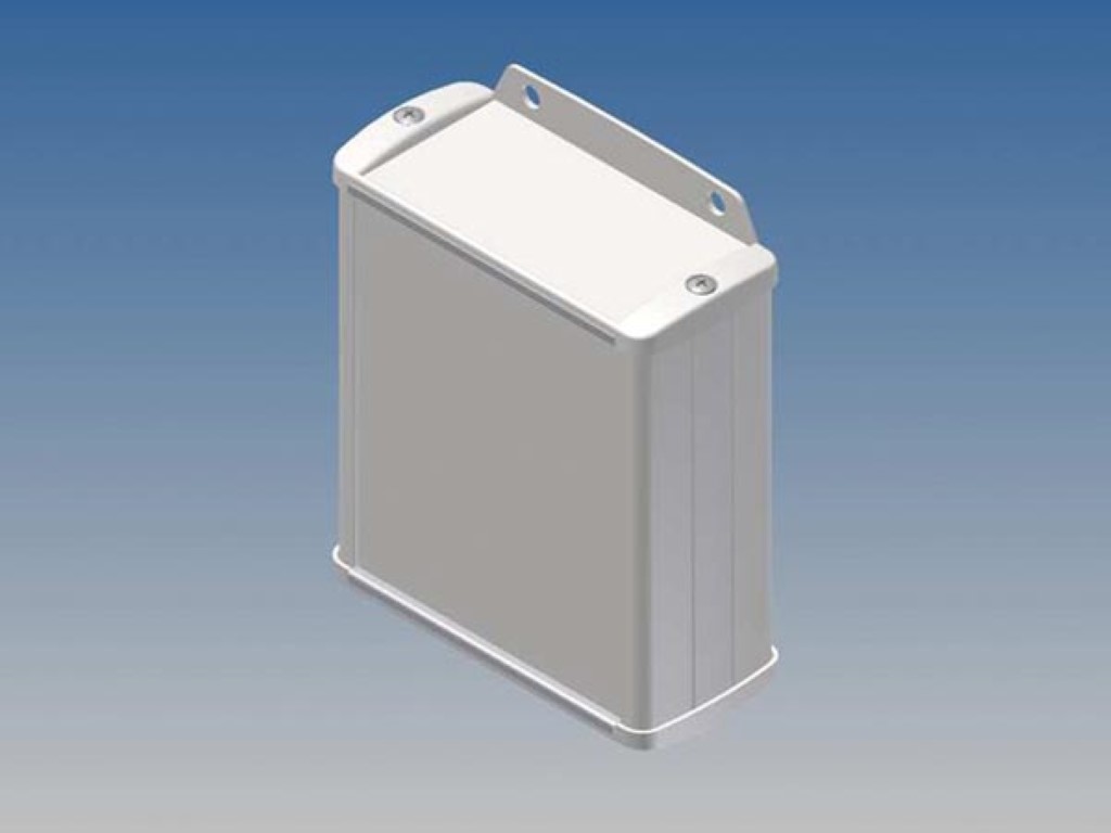 Alumiiniumkorpus - valge - 100 x 85.8 x 36.9 mm - flantsiga