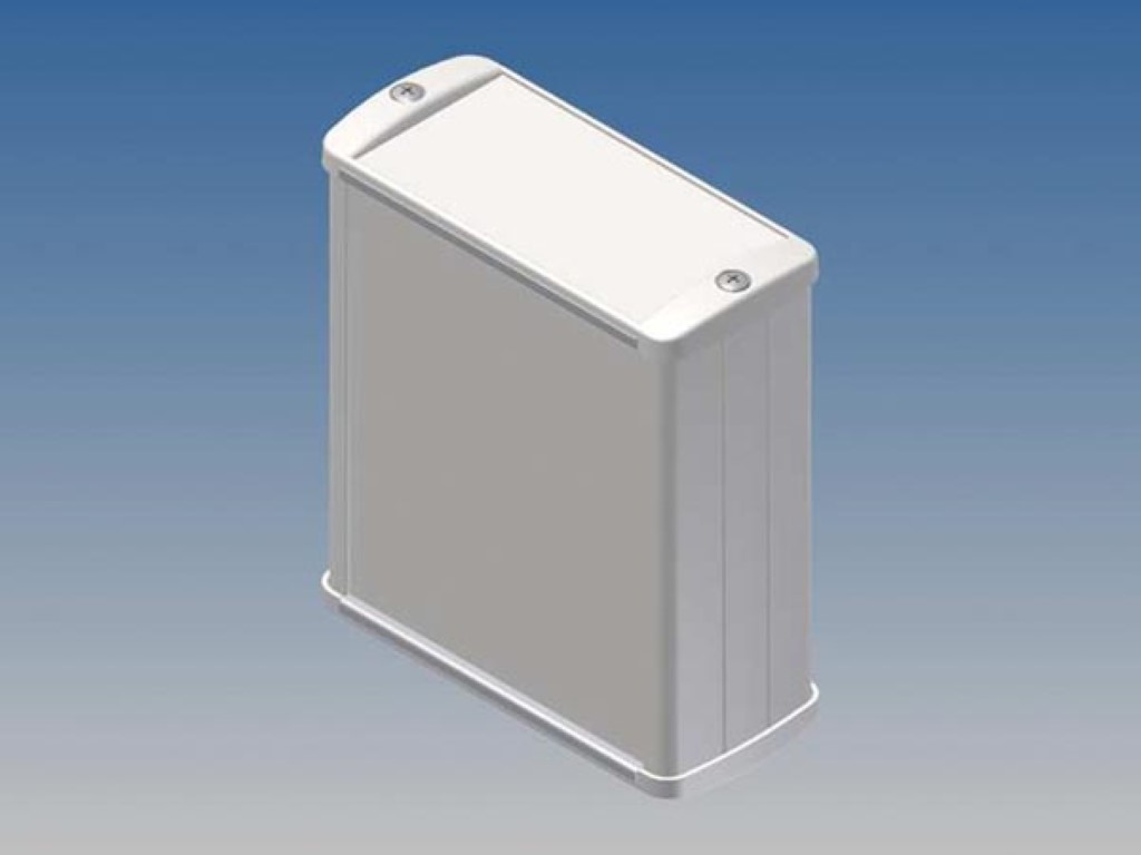 Alumiiniumkorpus - valge- 100 x 85.8 x 36.9 mm