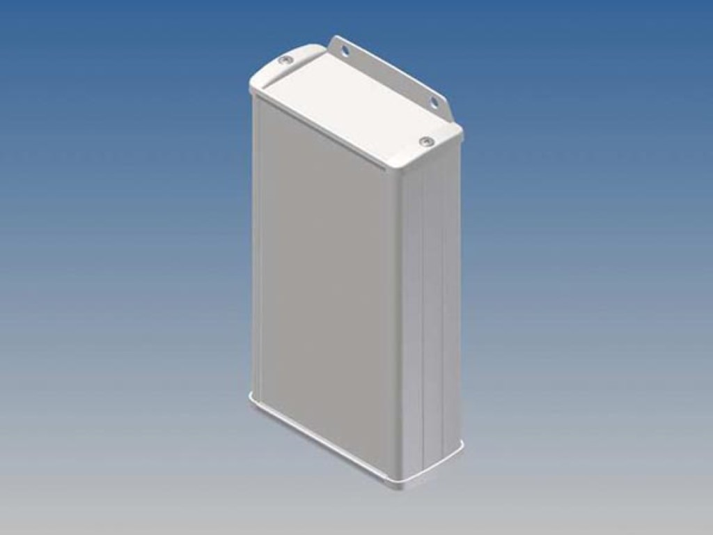Alumiiniumkorpus - valge - 160 x 85.8 x 36.9 mm - flantsiga