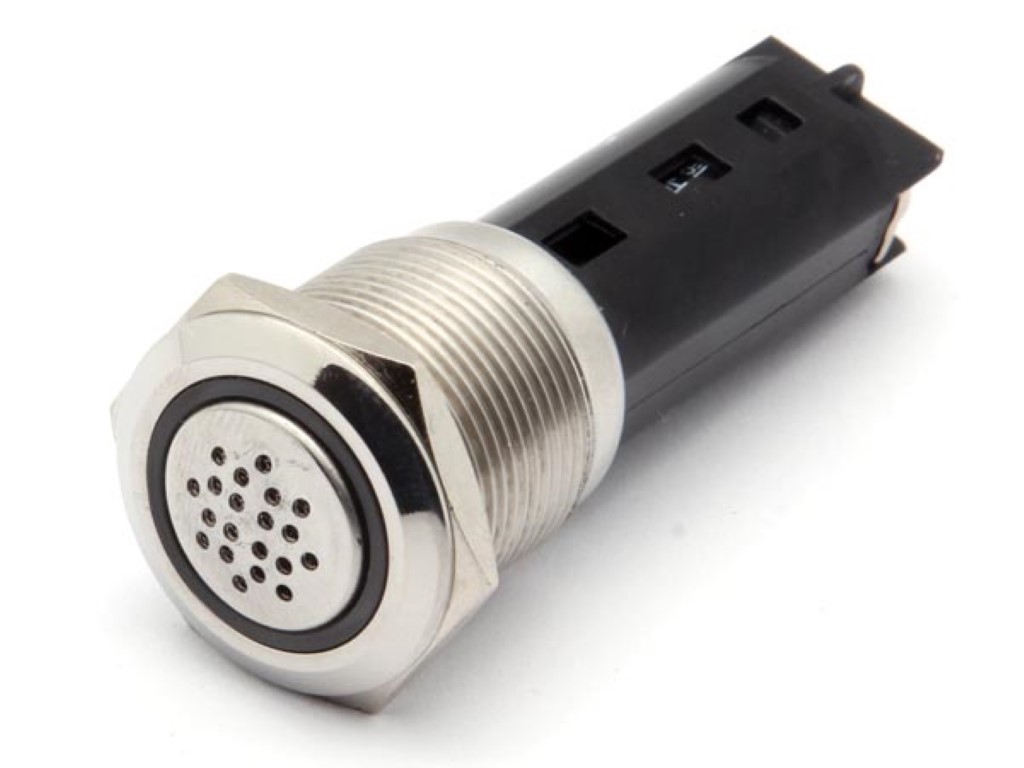 STAINLESS STEEL BUZZER FOR RECESSED MOUNTING - 19mm
