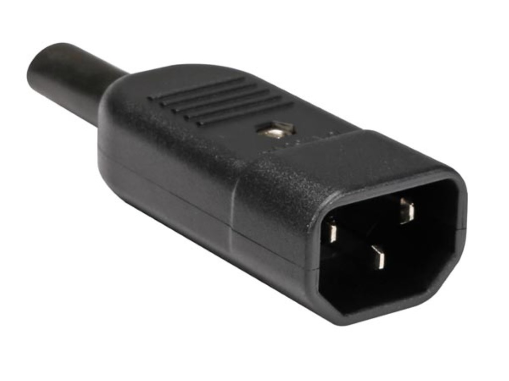 AC CONNECTOR MALE, CABLE-MOUNT TYPE - 10 A
