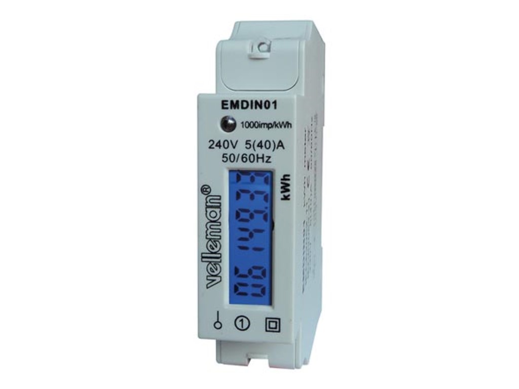 SINGLE PHASE - SINGLE MODULE DIN-RAIL MOUNT kWh METER - FOR PROFESSIONAL USE