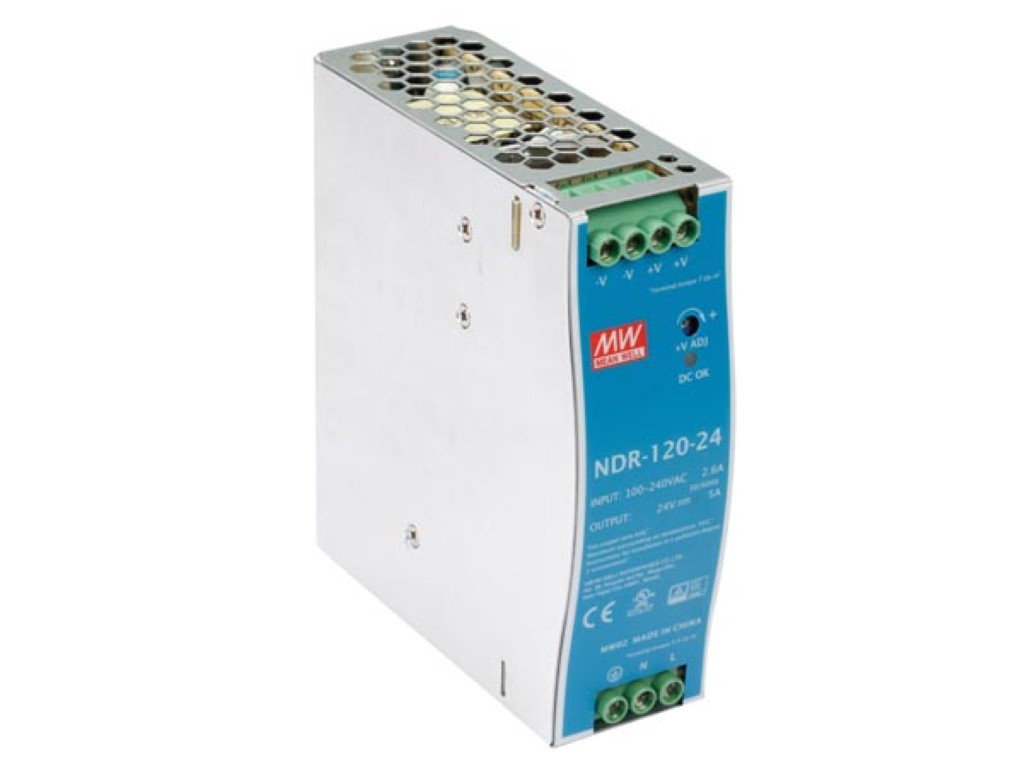 24 Volts 5 Amps 120 Watts Single Output Industrial DIN Rail Power Supply 