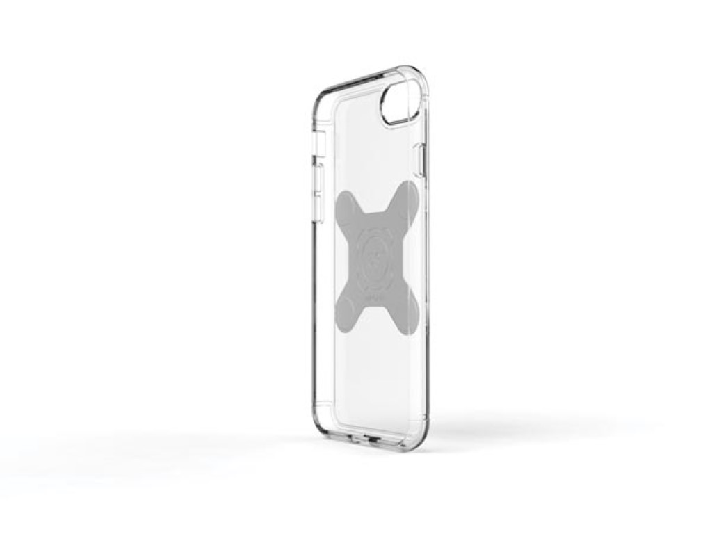 EXELIUM - magnetiseeritud juhtmevaba laadija kaitsekorpus - iPhone® 8 - läbipaistev
