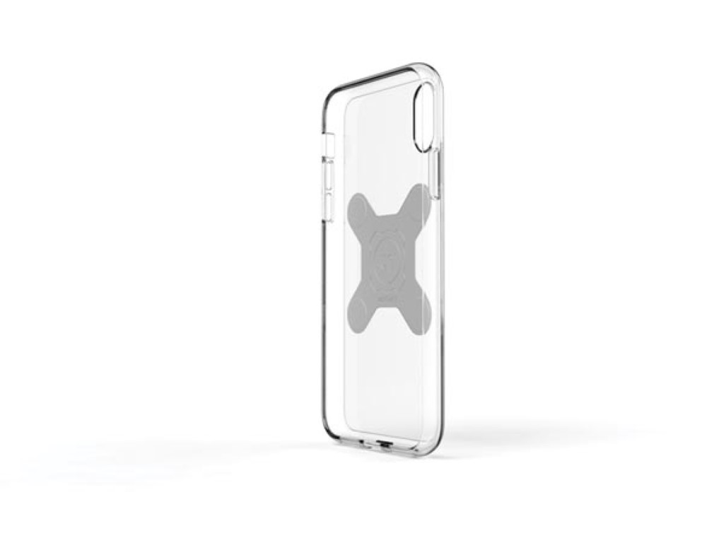 EXELIUM - magnetiseeritud kaitsekorpus juhtmevabale laadijale - iPhone® X - läbipaistev