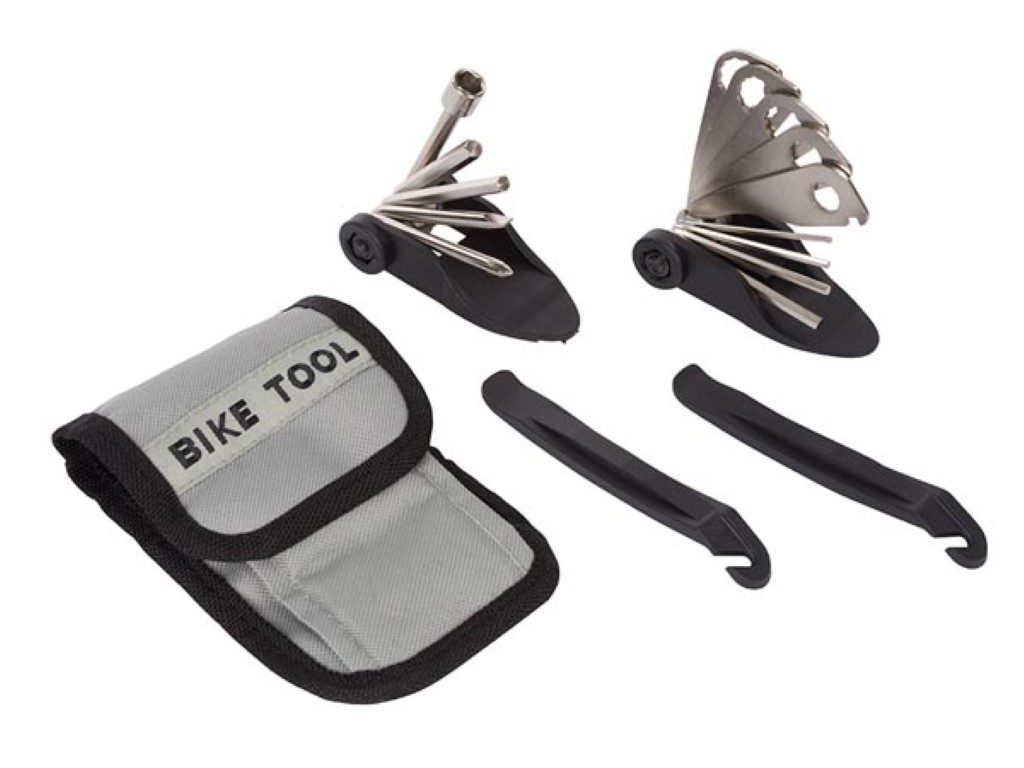 BICYCLE TOOL KIT WITH BELT POUCH - 15 pcs