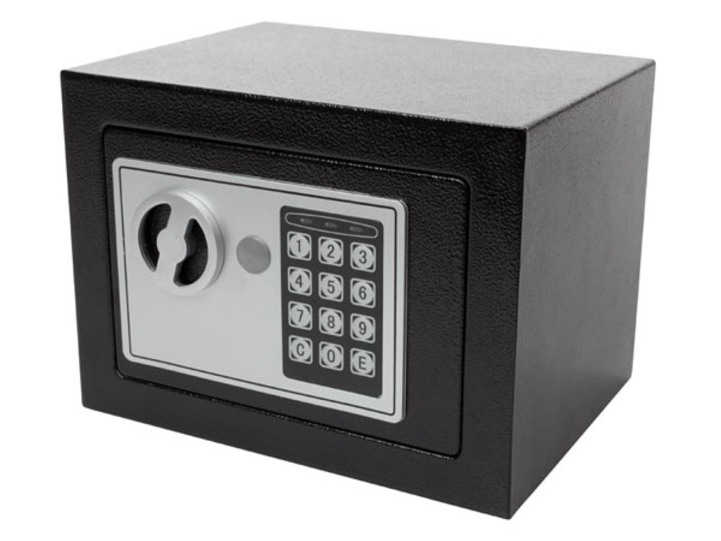 ELECTRONIC SAFE BOX - 17 x 23 x 17 cm - BLACK