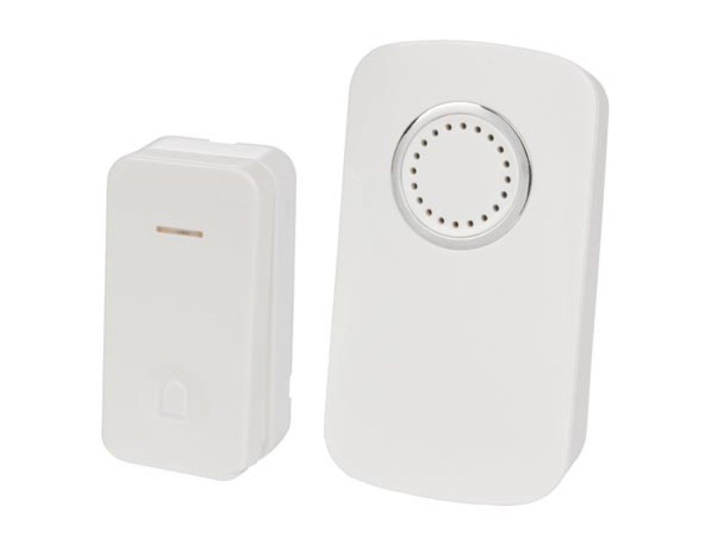 WIRELESS BATTERY OPERATED DOOR BELL KIT WITH 1 KINETIC PUSH BUTTON