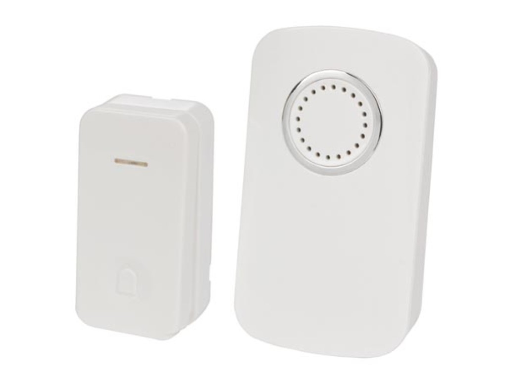 WIRELESS PLUG-IN DOOR BELL KIT WITH 1 KINETIC PUSH BUTTON