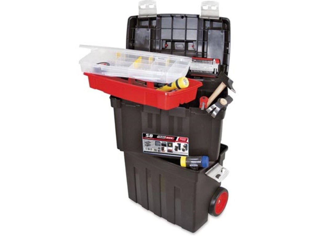 TAYG - TOOL BOX - ON WHEELS - 470 x 290 x 630 mm - WITH TRAY AND BOX