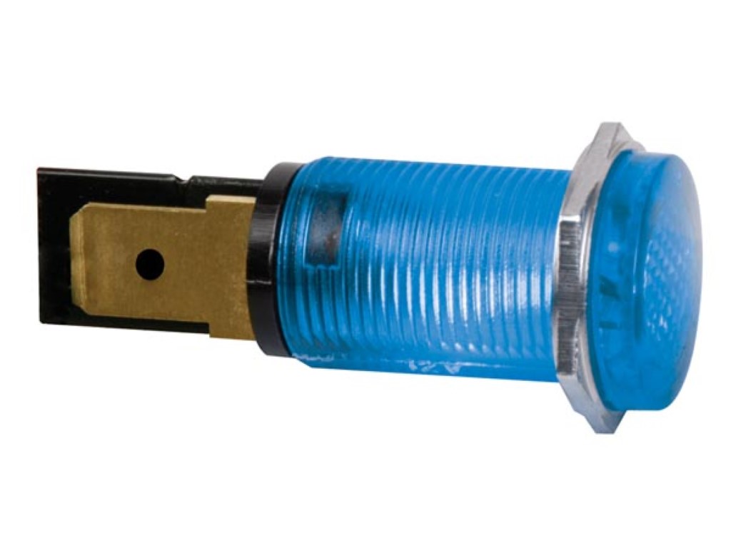 14mm ümmargune paneeli indikaator-lamp, 12V sinine