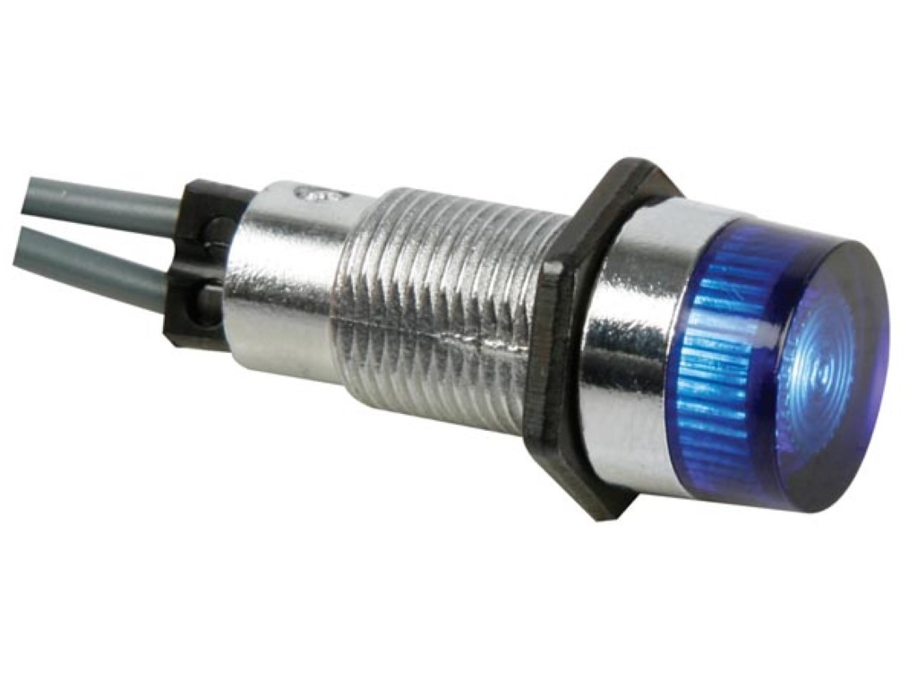 ROUND 13mm PANEL CONTROL LAMP 12V BLUE