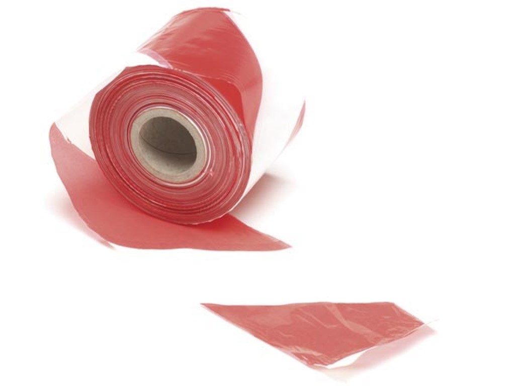 RED/WHITE SAFETY TAPE - 250m