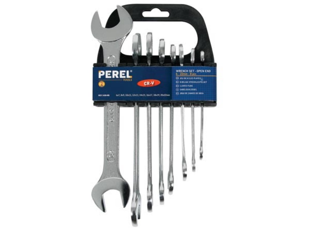 WRENCH SET - OPEN END -  6 - 22mm - 8PCS