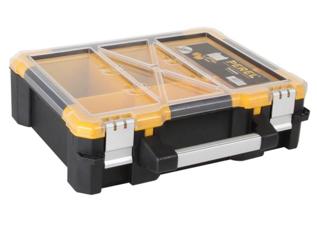 PLASTIC STORAGE CASE WITH REMOVABLE BINS - 15