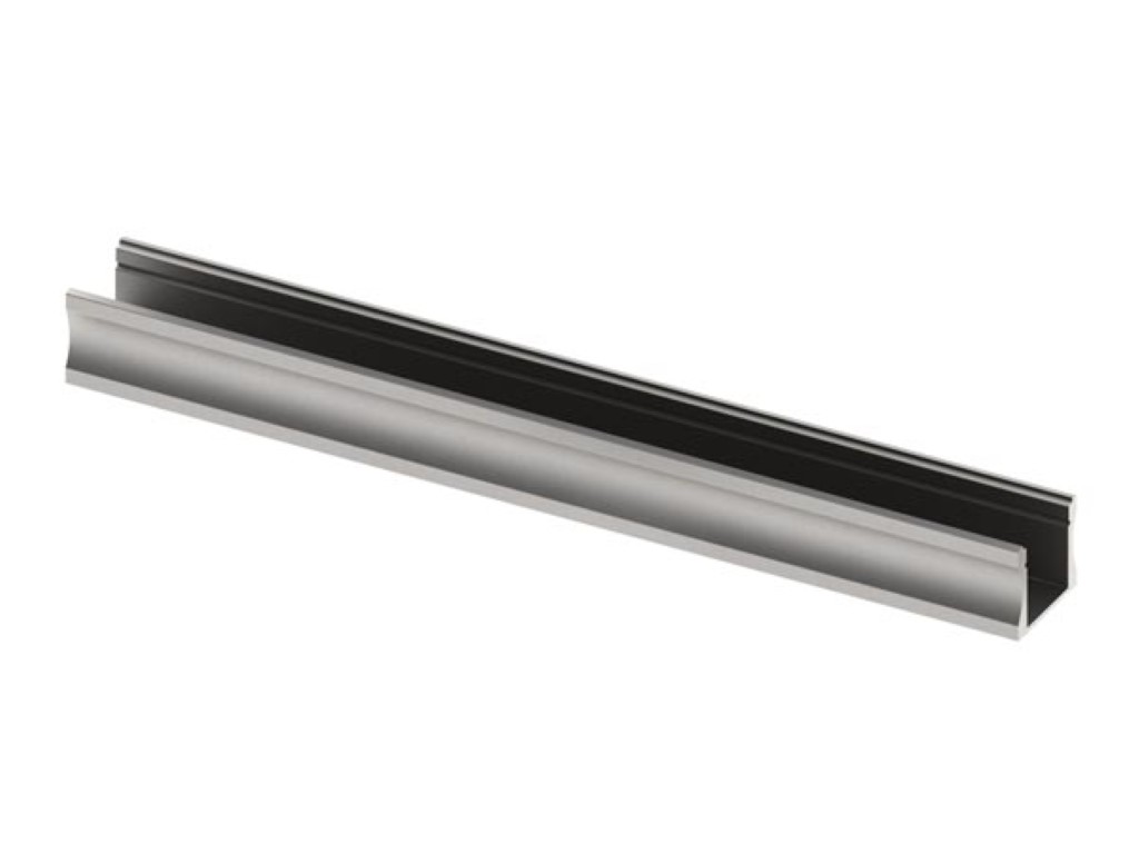 SLIMLINE 15 mm - anodiseeritud, hõbedane  - Alumiiniumist LED-profiil - 2 m