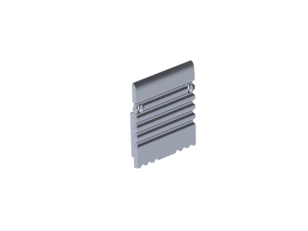 ALUMINIUM END CAP FOR (PLA) LED PROFILE, WITHOUT CABLE HOLE - SILVER
