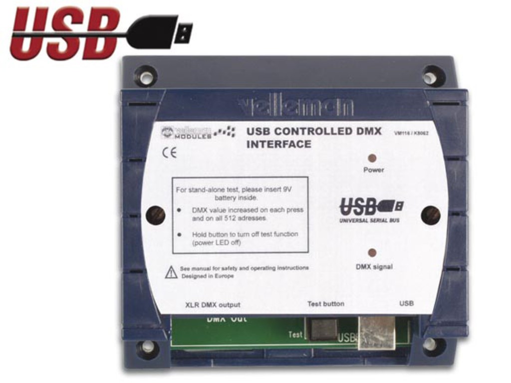USB -juhitav DMX liides ( Velleman )