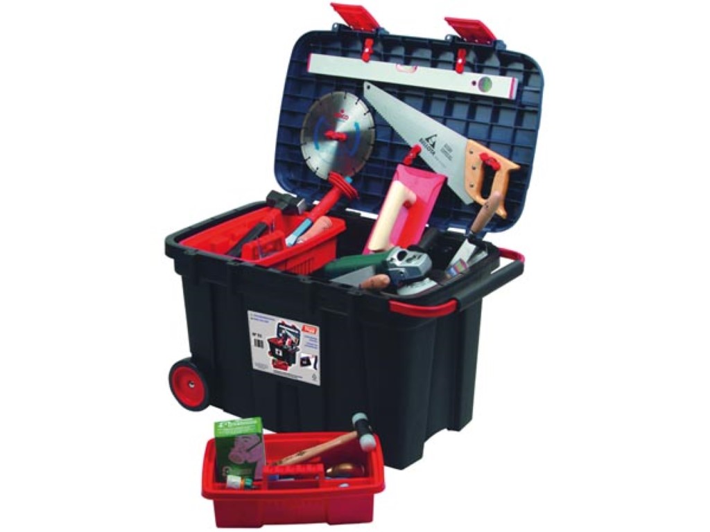 TAYG - TOOL BOX - ON WHEELS - 775 x 472 x 493 mm - WITH TRAY