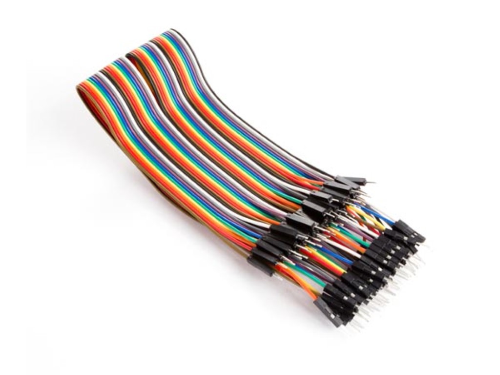 40 PINS 30 cm MALE TO MALE JUMPER WIRE (FLAT CABLE)