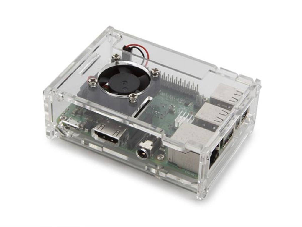 TRANSPARENT BOX WITH COOLING FOR RASPBERRY PI® 3B & 3B+