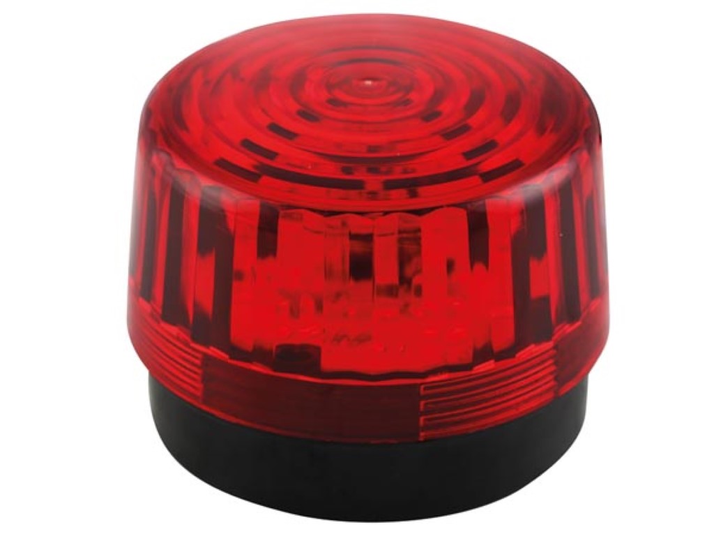 LED FLASHING LIGHT - RED - 12 VDC - ø 100 mm