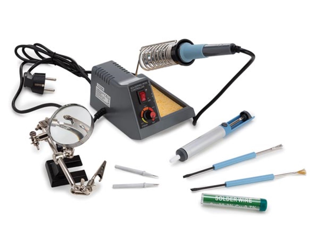 SOLDERING STATION KIT WITH ADJUSTABLE TEMPERATURE - 48 W - 150-480 °C
