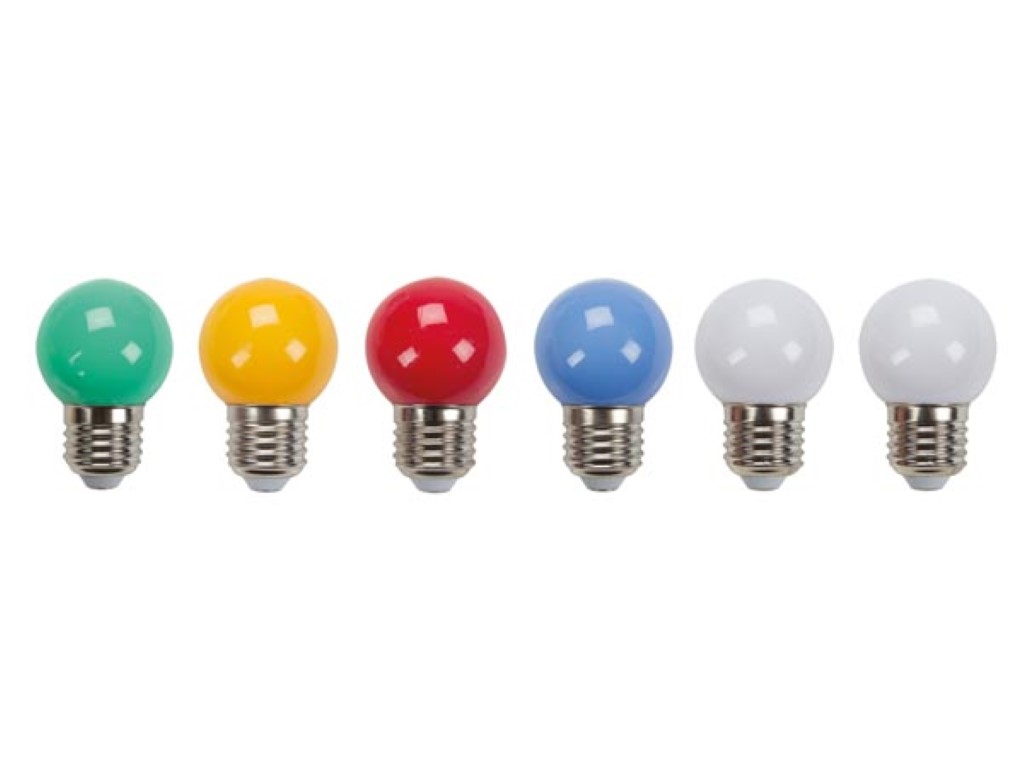 Värvilised LED pirnid - E27  (6tk.)