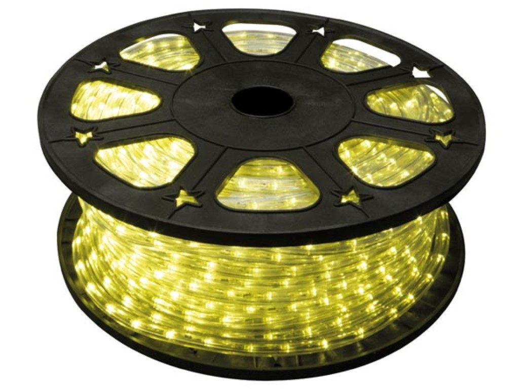 LED nöörvalgusti - 45 m - kollane