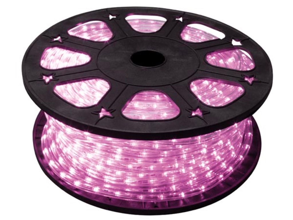 LED nöörvalgusti - 45 m - roosa