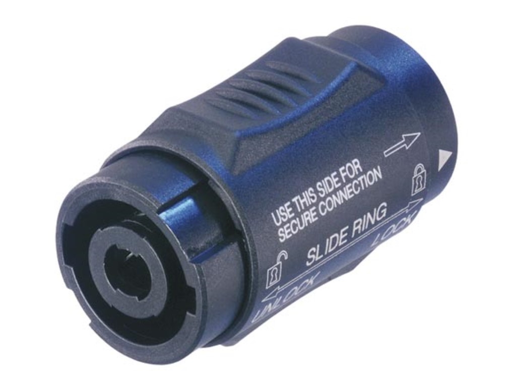 SPEAKON®  ülemineku adapter, 4-kontaktiga pesa- 4-kontaktiga pesa