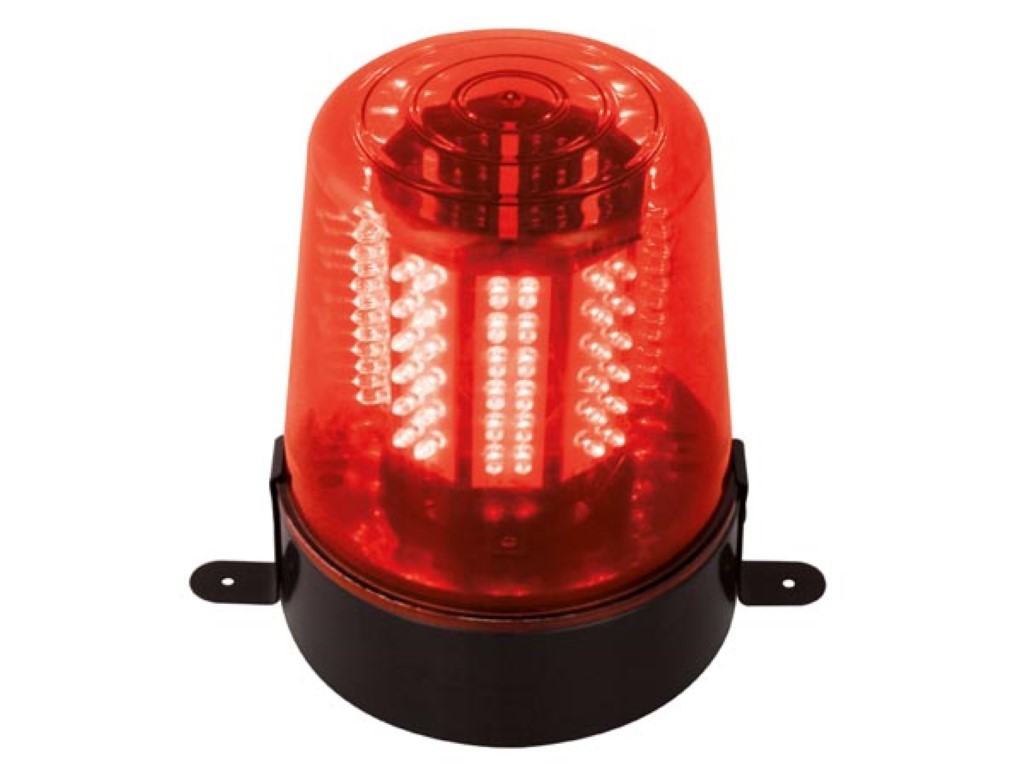 LED pöörlev valgusti - punane (12 V)