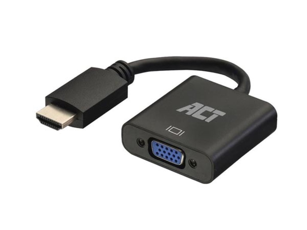 HDMI kaabel : HDMI pistik - VGA pesa , audioga - 0.15 m