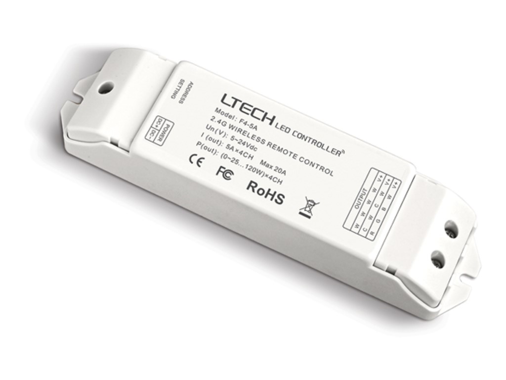 4-kanaliga LED kontroller/vastuvõtja  - mudelitele: CHLSC30TX, CHLSC31TX, CHLSC32TX, CHLSC33TX
