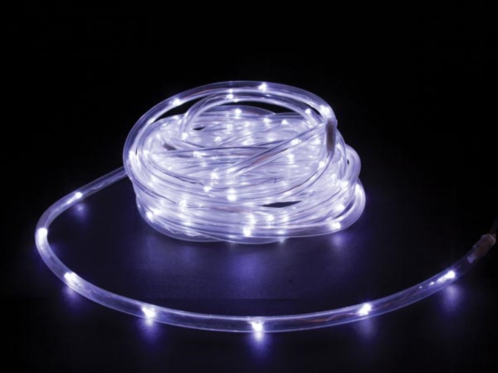 Microlight LED - 6 m - 120 white lamps - transparent wire - 12V
