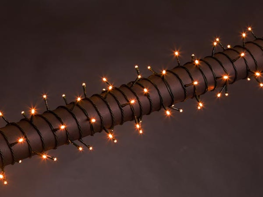 Jõulukaunistus - STELLA LED -20m - 300 arizona valged pirnid - roheline juhe -- 24 V