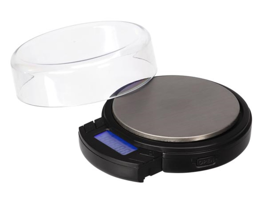 DIGITAL MINI ROUND PRECISION SCALE - 500 g / 0.1 g with retractable LCD display