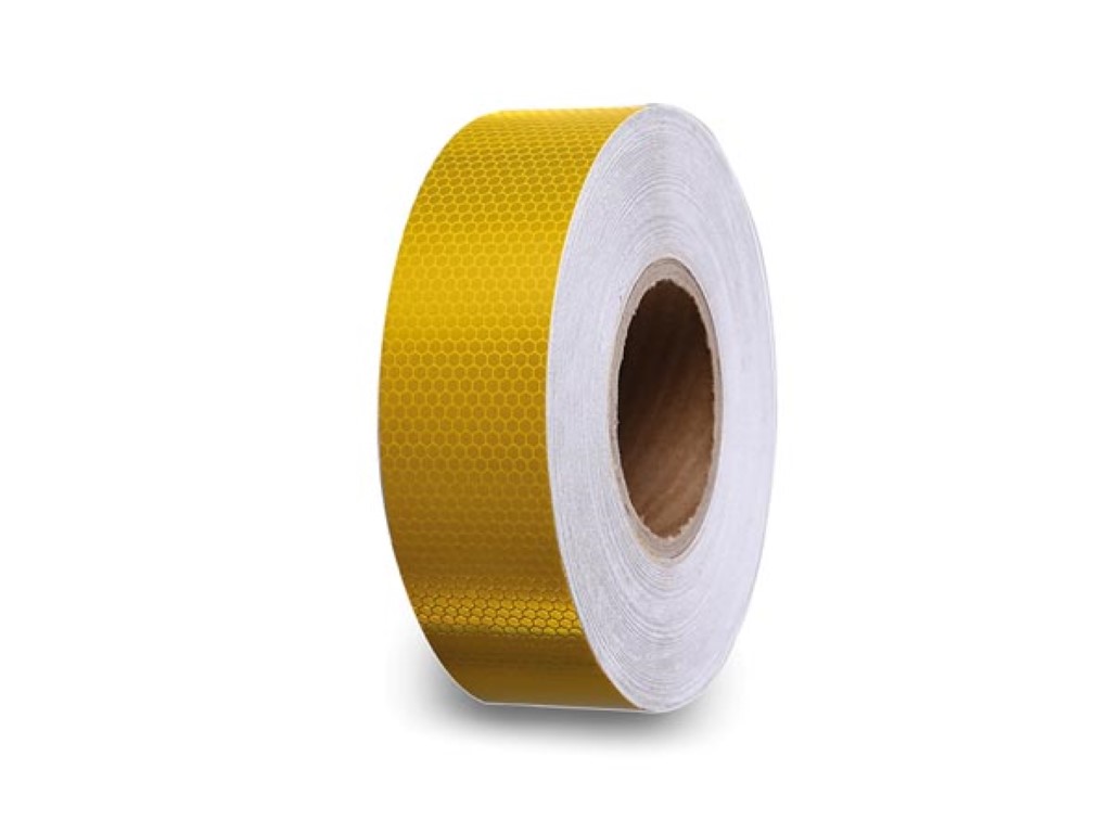 Honeycomb reflective tape 5cm x 5m - Yellow