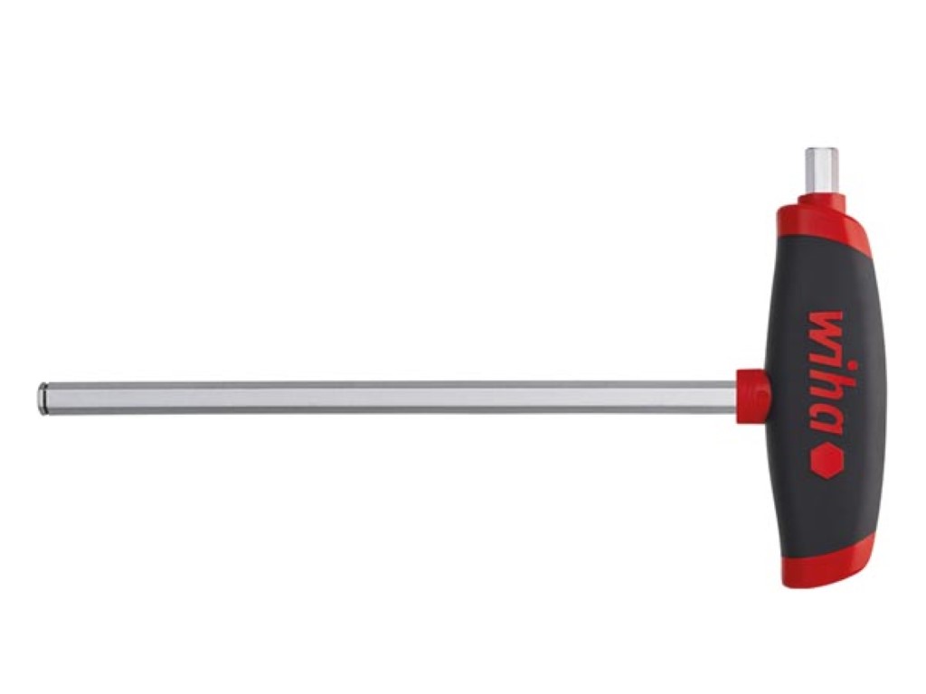 Wiha L-key with T-handle ComfortGrip Hexagon MagicRing® with side drive, matt chrome-plated (45440) 3 x 100 mm