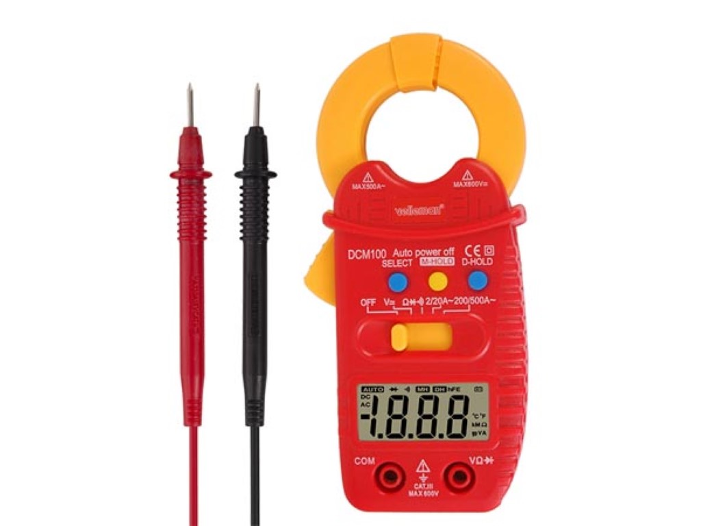 Digital Mini Clamp Meter - Cat III - 600 V - With Data-hold Function