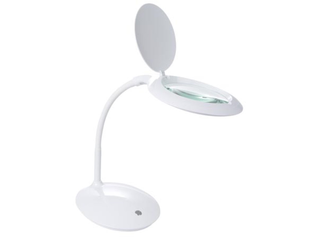 Led Desk Lamp With Magnifying Glass - DIMMable - 3 Dioptre - 60 LED - White