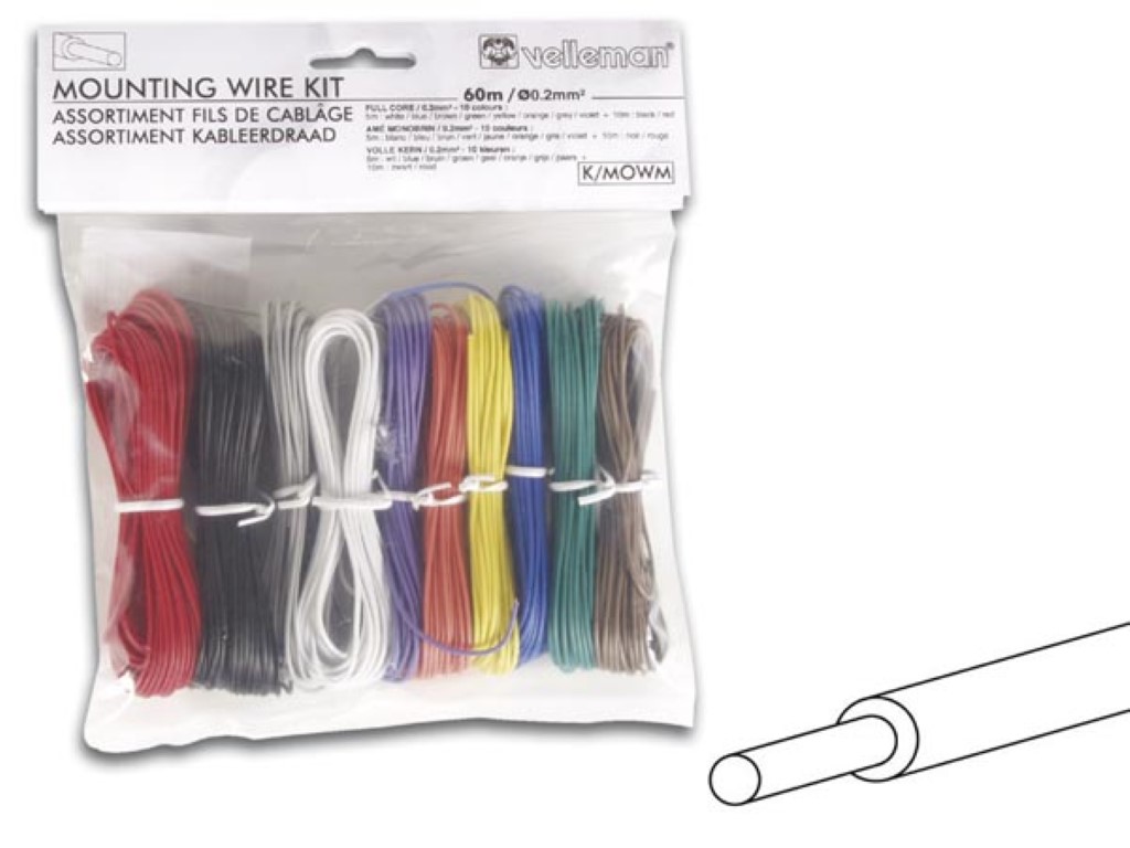 Mounting Wire Kit - 10 Colours - 60m - Full Core