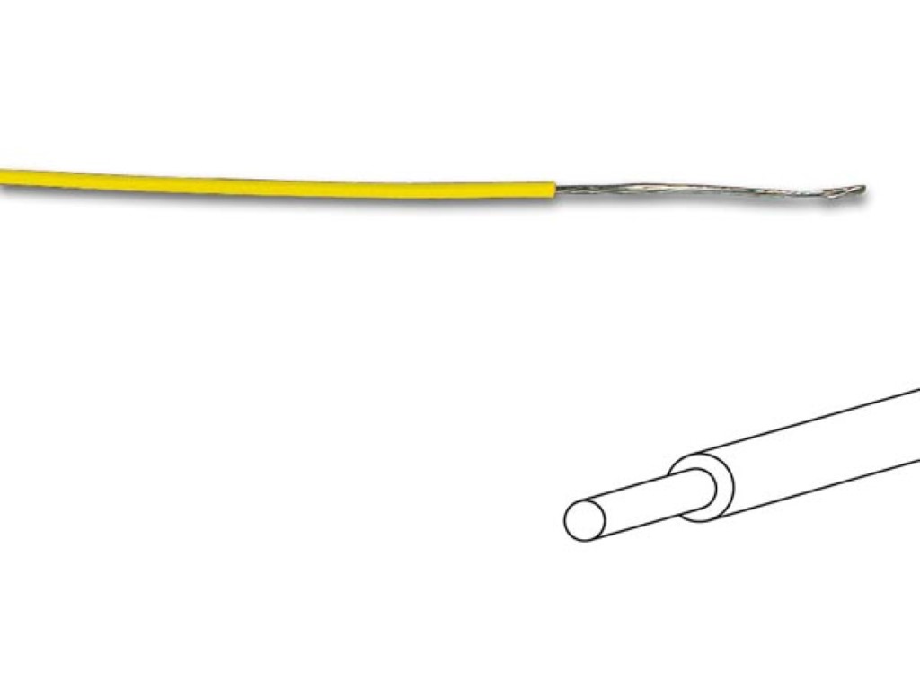 Hook-up Wire - ? 1.4mm - 0.2mm - Full Core - Yellow