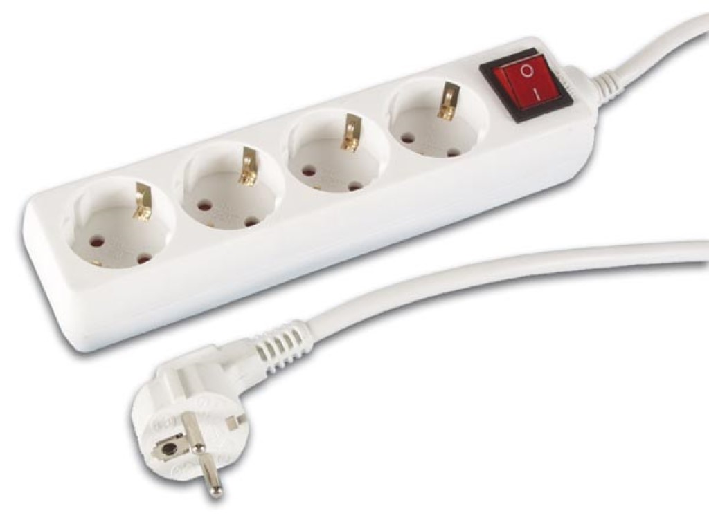 4-way Socket-outlet With Switch - 3m Cable