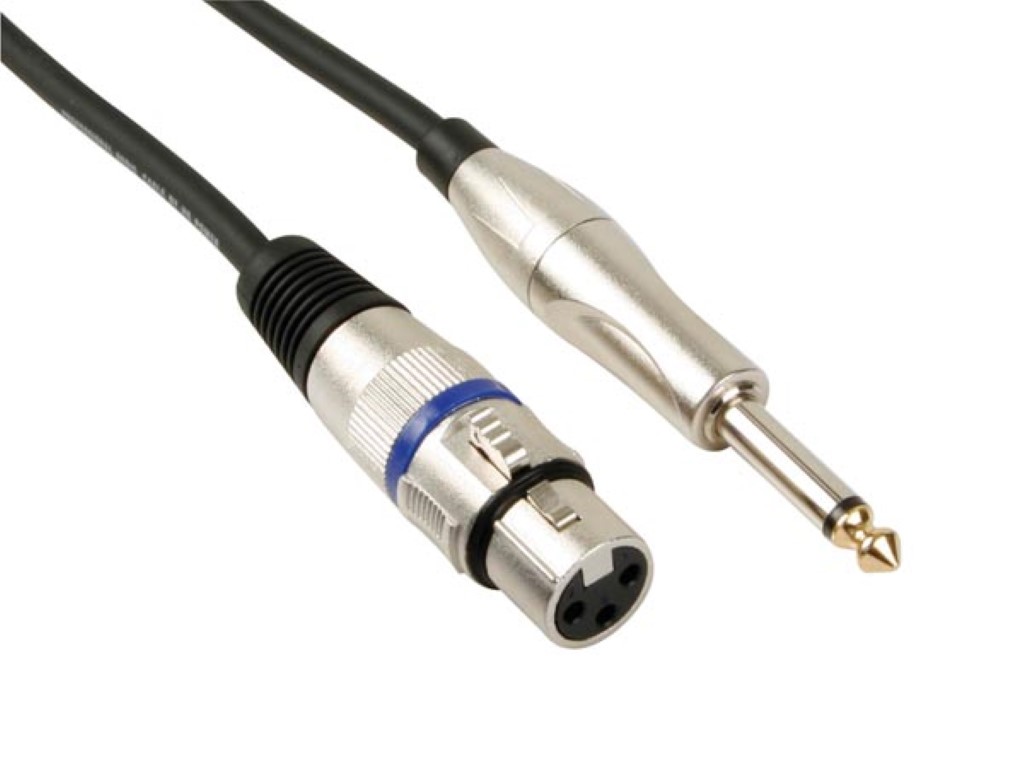 Xlr Cable Pro, Xlr Female To 6.35mm Jack Mono Male (6m)