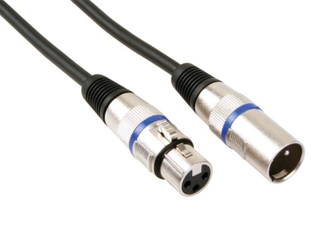 Xlr Cable Pro, Xlr Male To Xlr Female Black (1m)