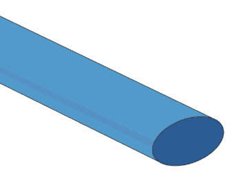 Gaine Thermoretractable 2:1 - 12.7mm - Bleu - 1.2m - 25-pk