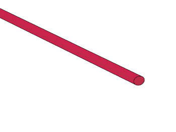 Gaine Thermoretractable 2:1 - 2.4mm - Rouge - 50-pk